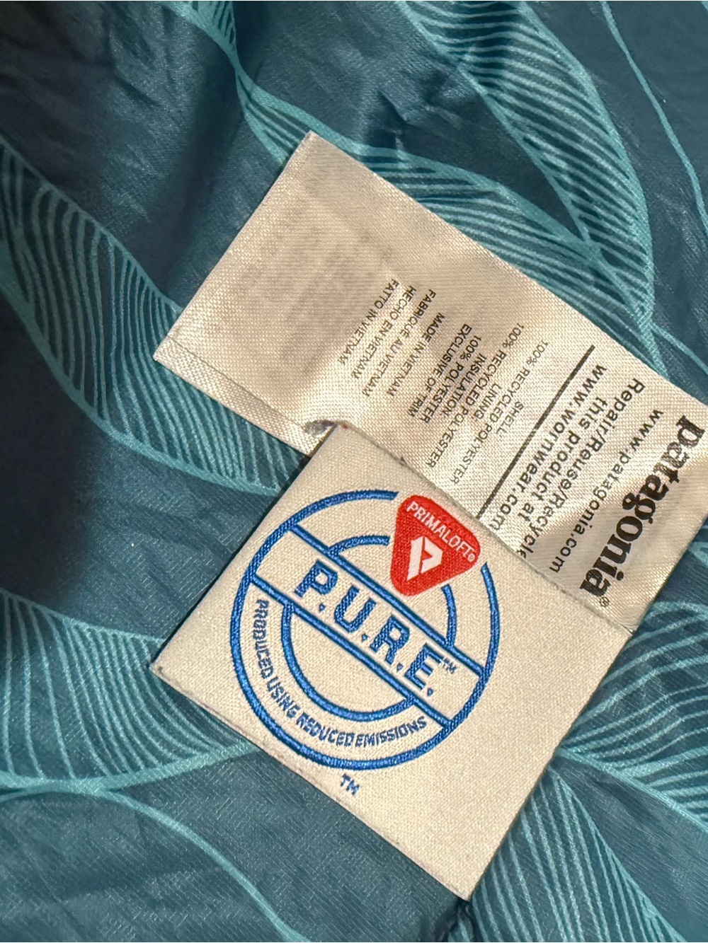 Patagonia Women's Nano Puff Light Blue Quilted Packable Jacket XL - Picture 5 of 12